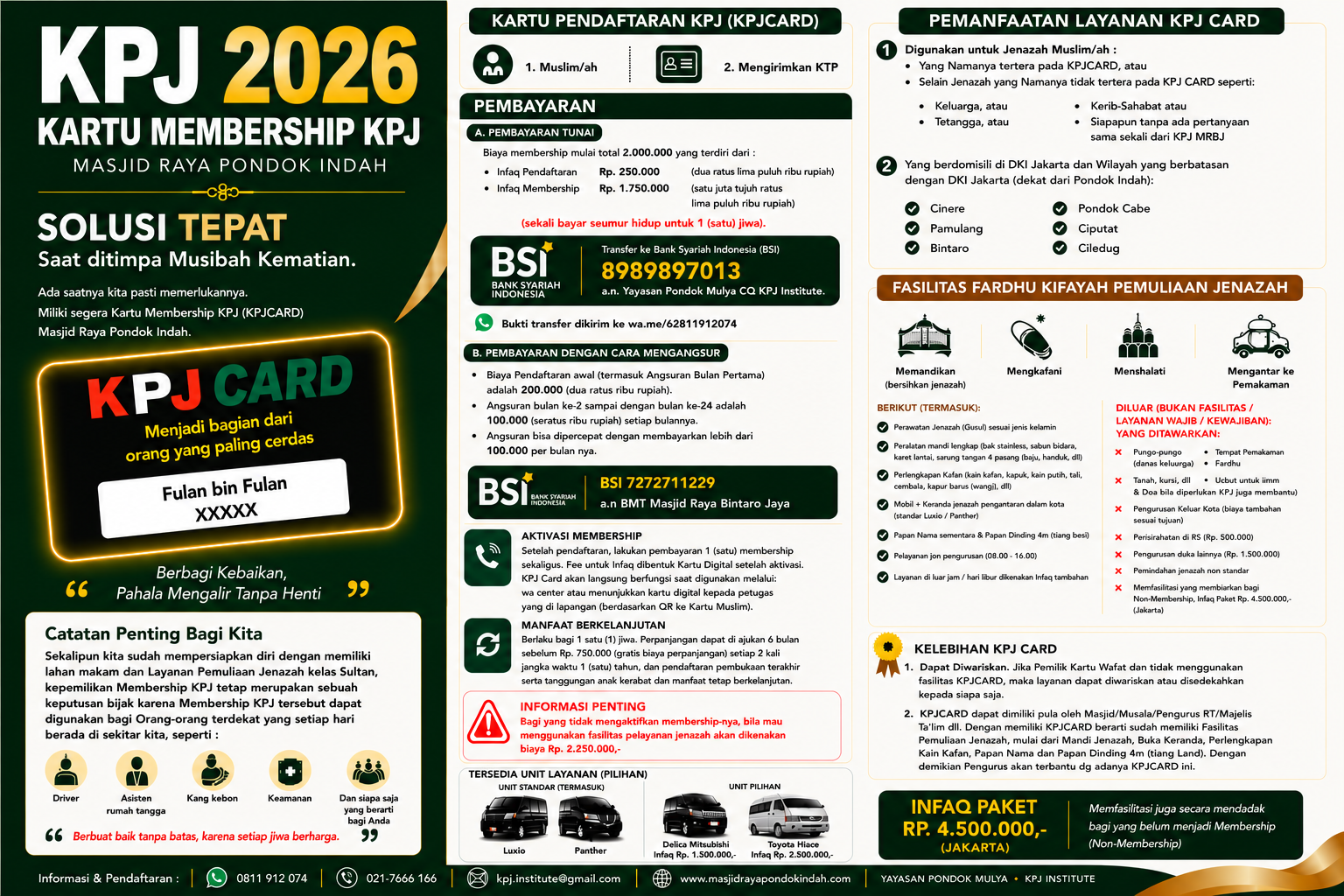 Brosur lengkap KPJ Card 2026